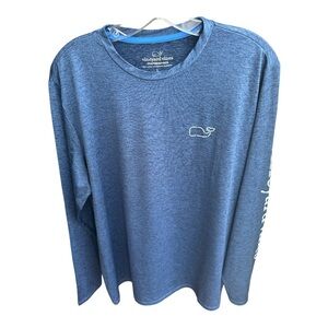 Vineyard Vines Heather Blue Performance Shirt size L